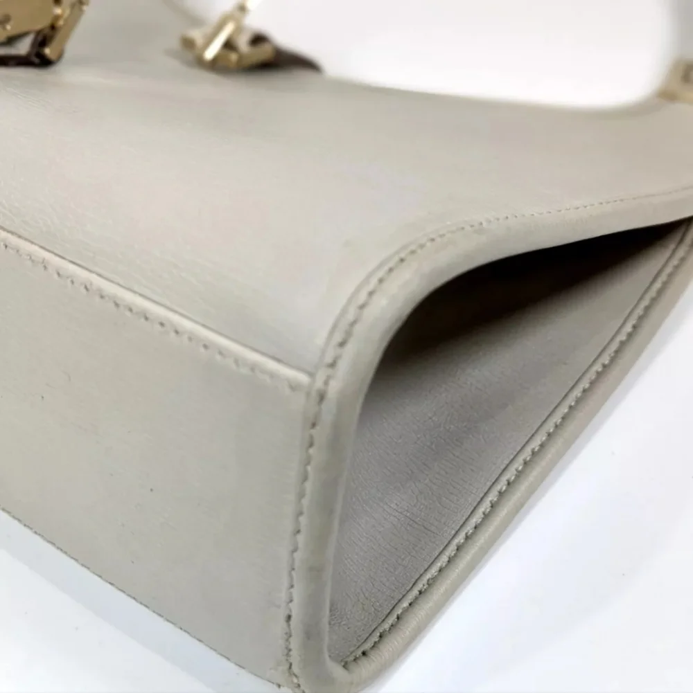 🔥 Vintage GUCCI Jackie Hand Bag 🔥 In Dove Grey Leather - Picture 9 of 14